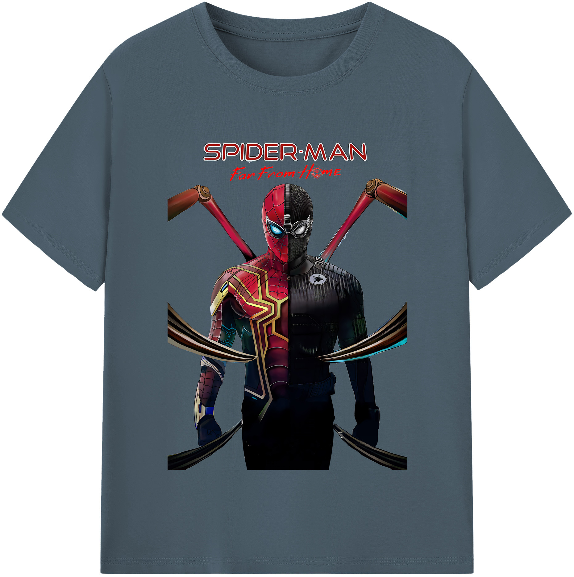 Spider Man スパイダーマン 綿100％半袖Tシャツ（フロントプリント）
